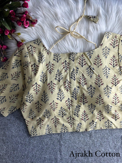 Product Image - Pure Ajrakh Cotton Halter Neck Blouse