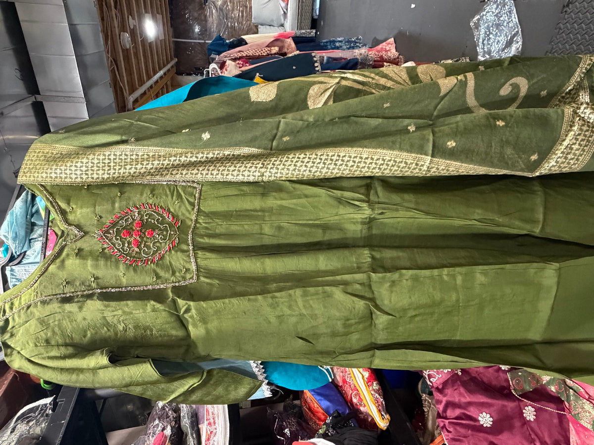 Product Image - Beautiful anrakali for party wear mal cotton - 5