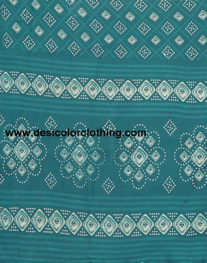 Pine Green Cotton Saree