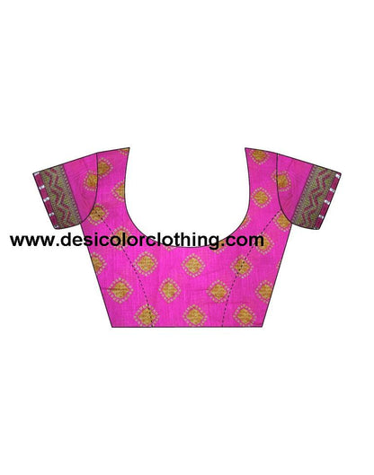 Rani Pink Chiffon Bandhani Saree