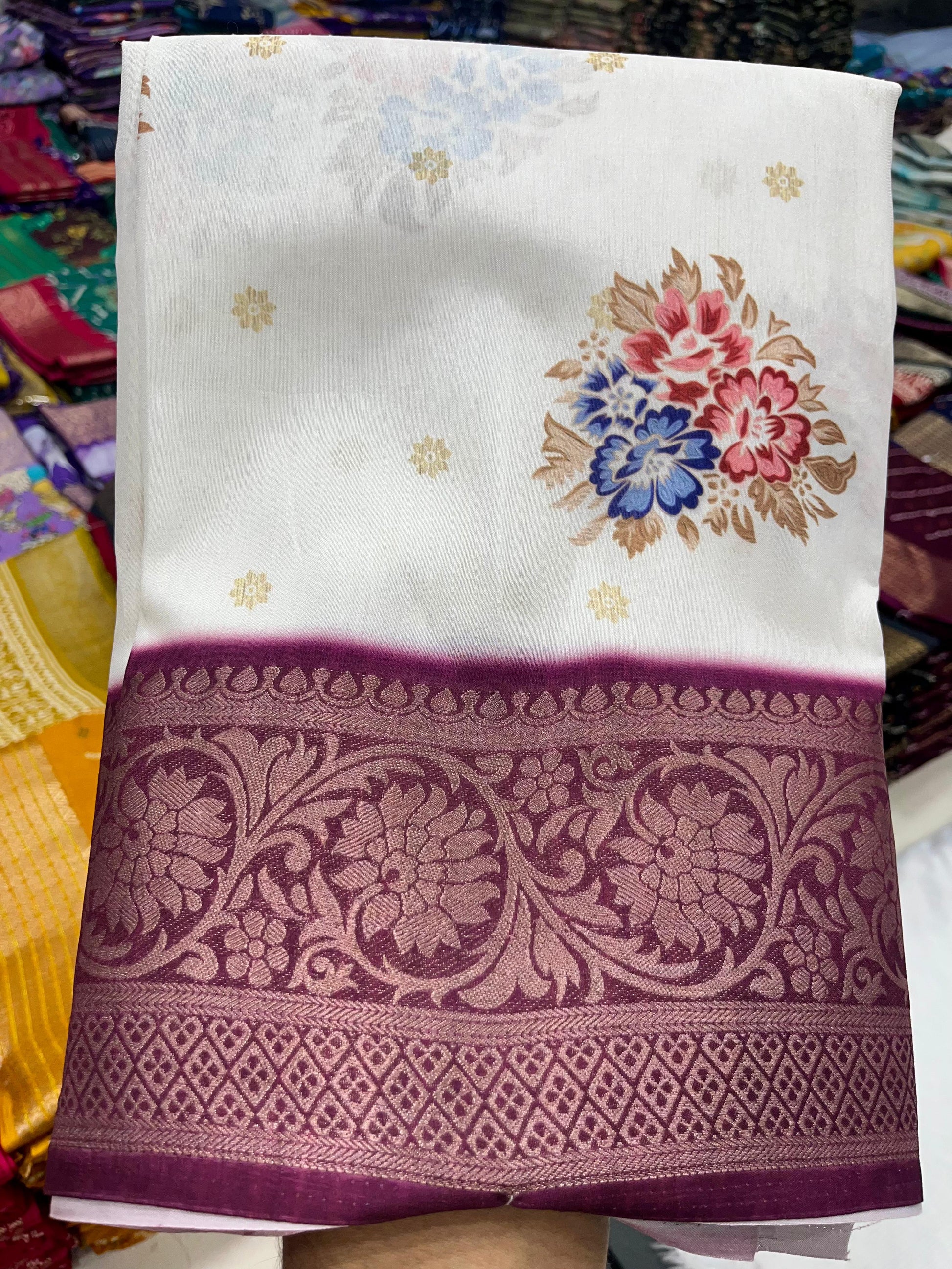 Product Image - Rasmika Designer Georgette Saree with Jacquard Border