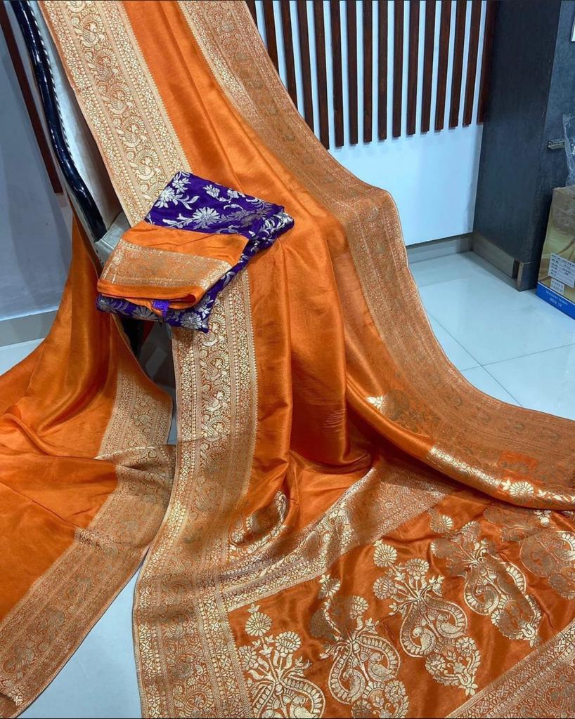 Product Image - Elegant Designer Banarasi Dola Silk Saree for Weddings & Festivals