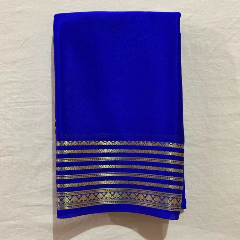 Product Image - Exquisite Semi-Mysore Silk Saree with Gold Border