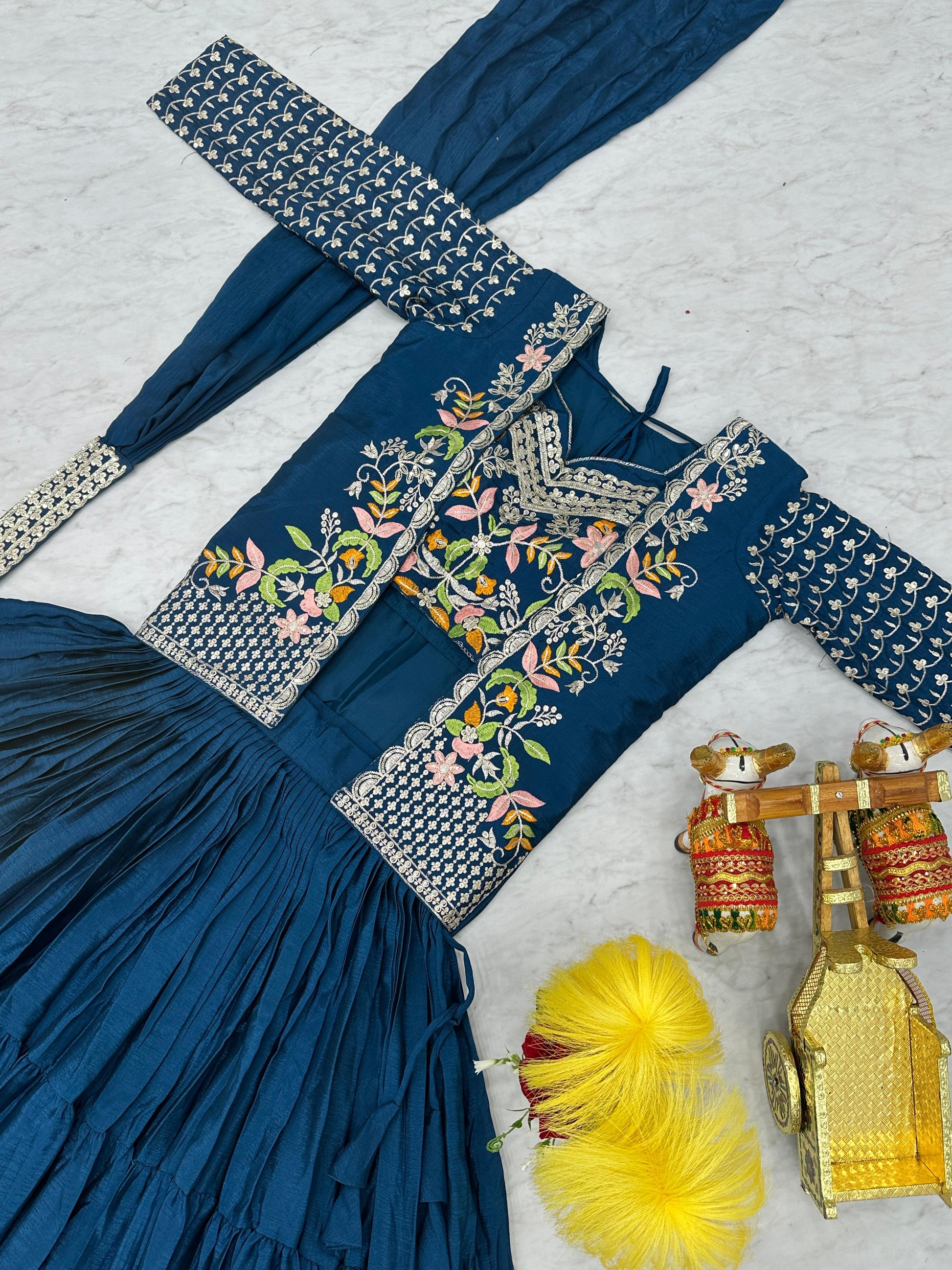Product Image - Exquisite Festival Lehenga Choli & Koti - Shree Ram Creation