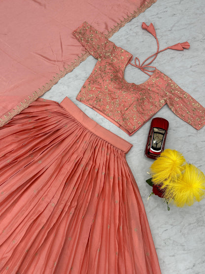 Product Image - Elegant Chinon Festive Wedding Lehenga Choli by Mahant Creation