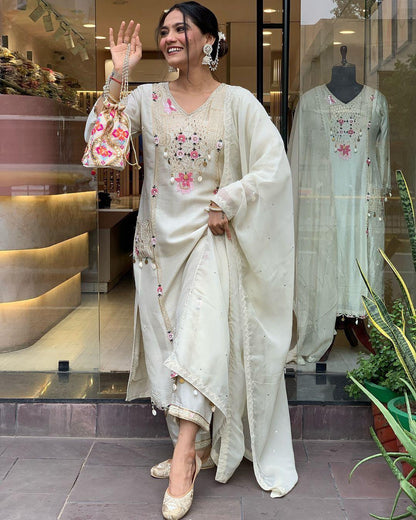 Product Image - Designer Georgette Festive Saree with Intricate Embroidery Work