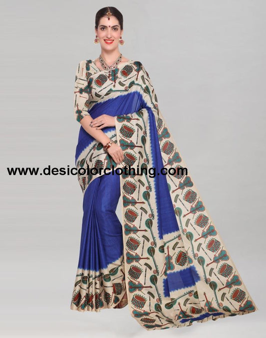 Blue Art Silk Saree | 583S2002C