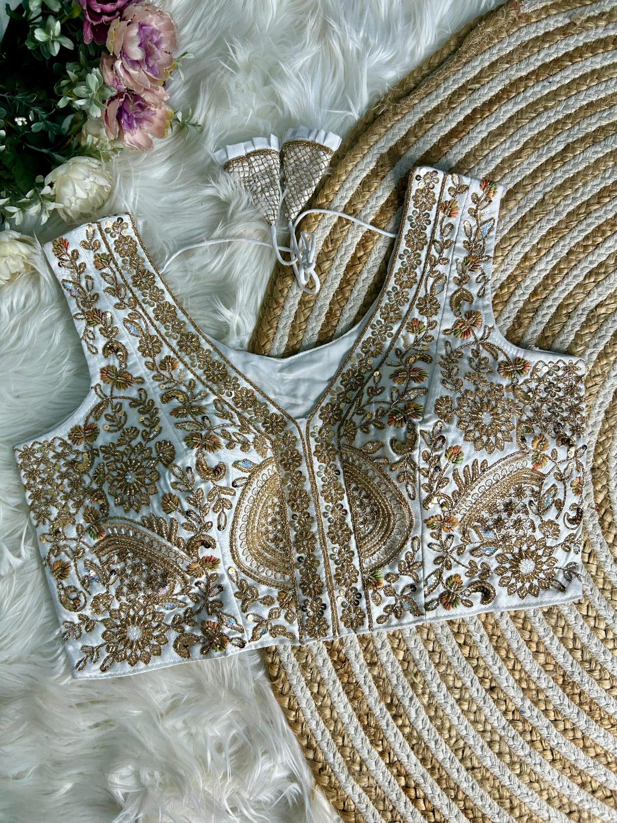 Product Image - Designer Bridal Blouse with Heavy Handwork