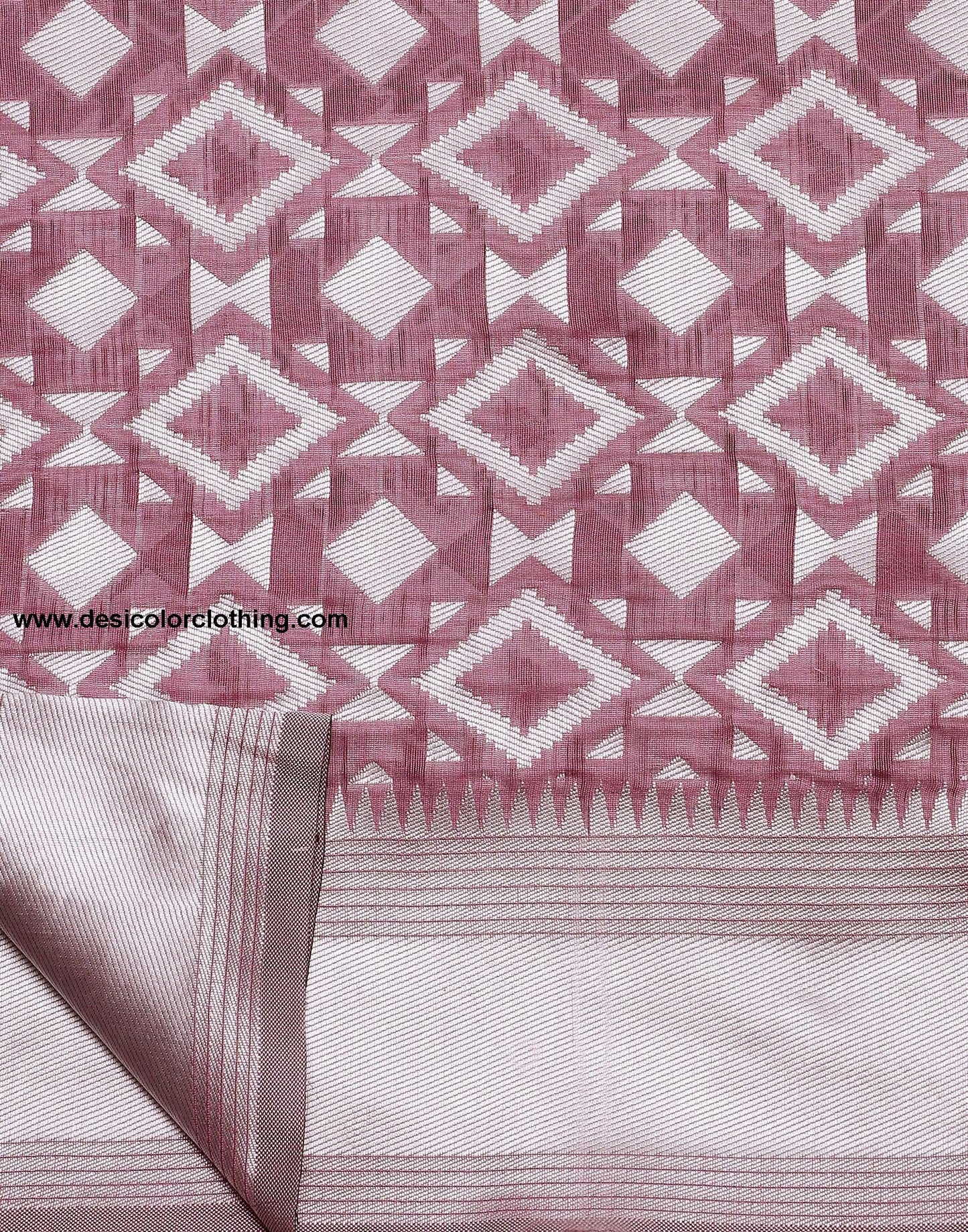 Pink Banarasi Cotton Saree