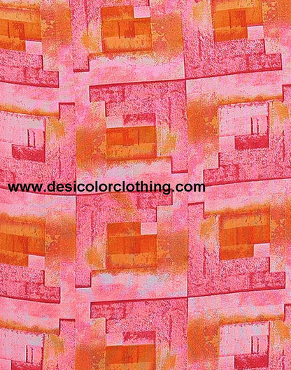 Rose Pink Printed Georgette Saree