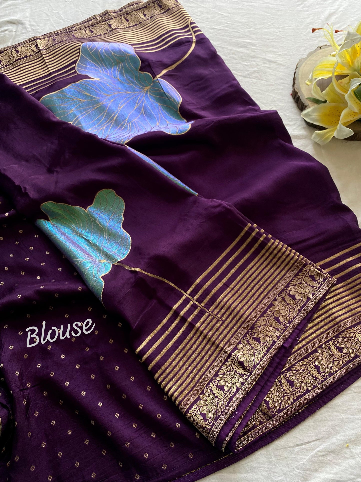 Product Image - Designer Munga Silk Sarees with Zari & 3D Flower Woven Design - SAI PALLAVI