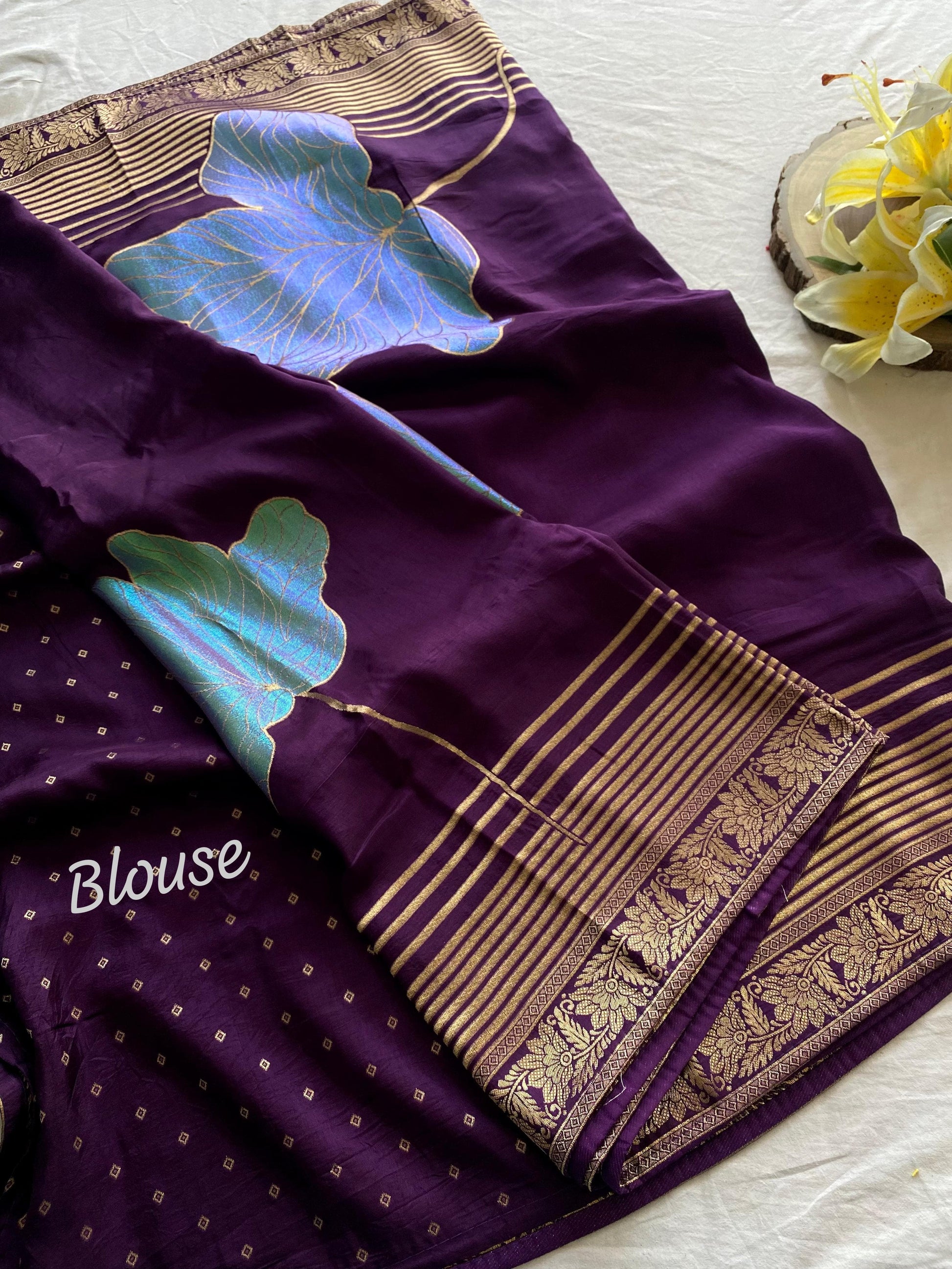 Product Image - Designer Munga Silk Sarees with Zari & 3D Flower Woven Design - SAI PALLAVI