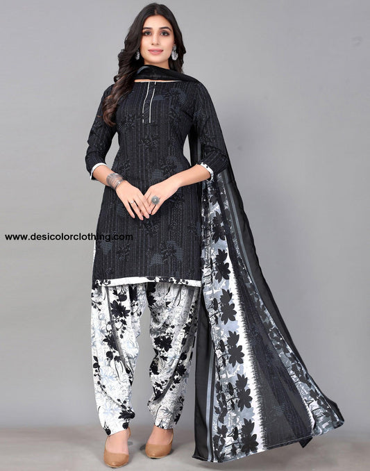 Printed Unstitched Salwar Suit Material