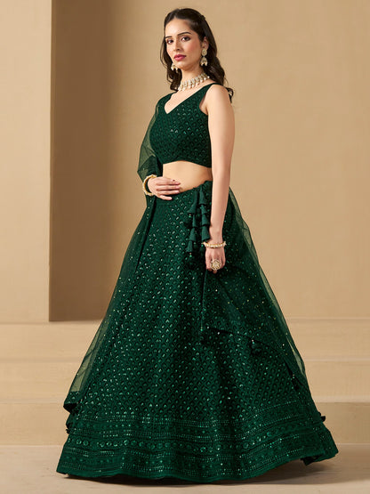 Product Image - Blue Georgette Bridesmaid Lehenga Choli