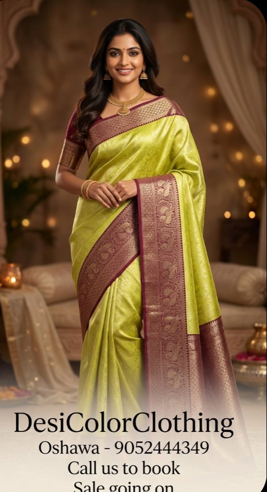 Product Image - Elegant Lite Green Kachipuram Pattu Sarees - 1