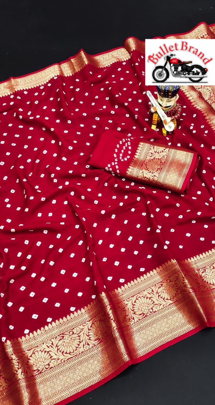Product Image - Designer Bandhej Patola Saree - Pure Dola Silk Ethnic Wear