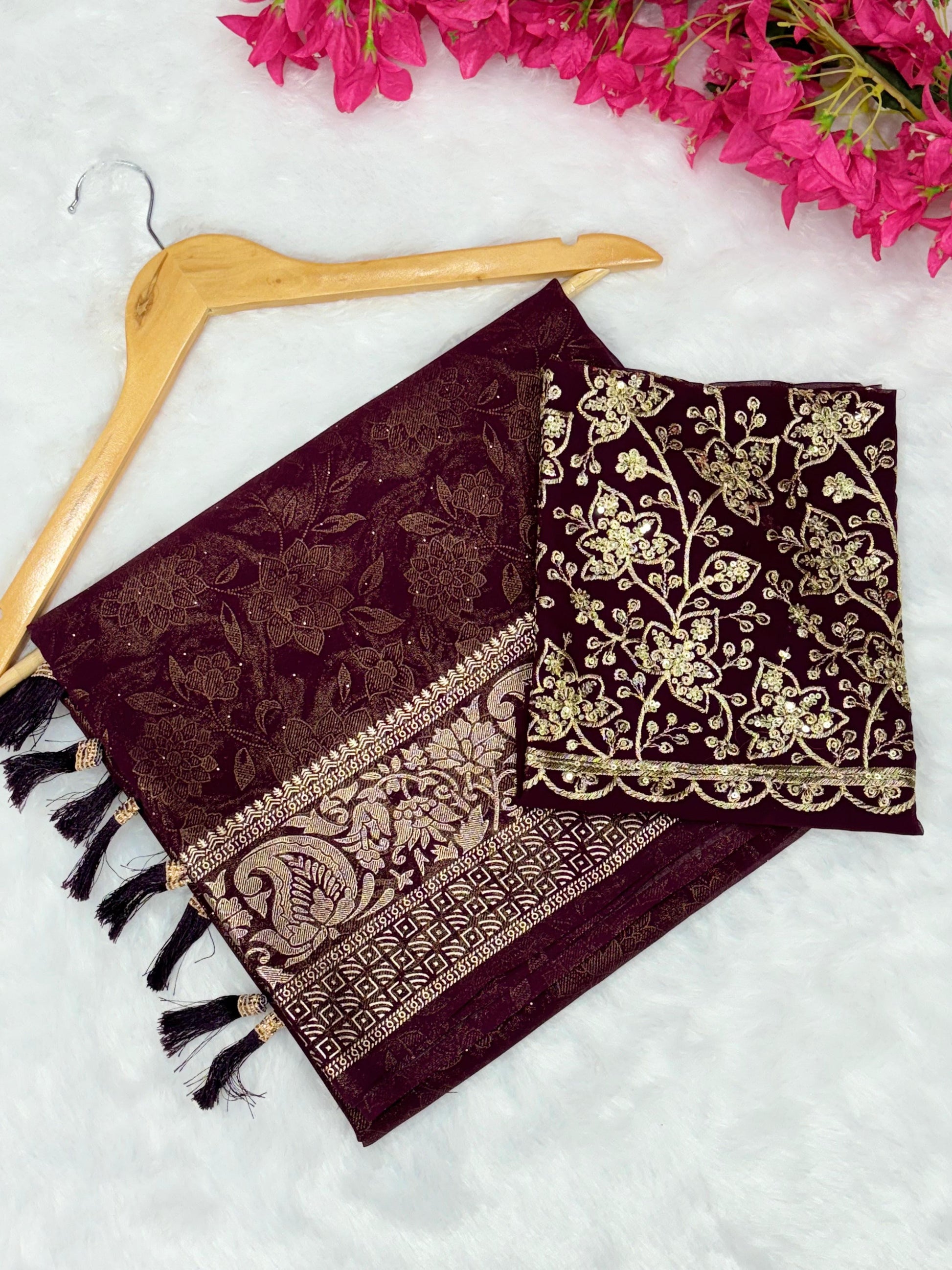 Product Image - Designer Silk Apurva Georgette Saree - Festive & Wedding Wear