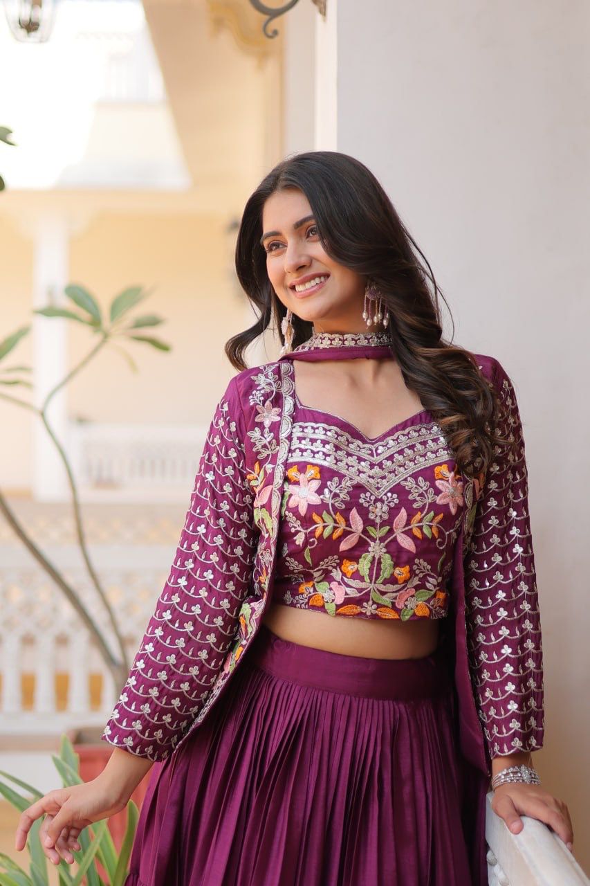 Product Image - Exquisite Festival Lehenga Choli & Koti - Shree Ram Creation