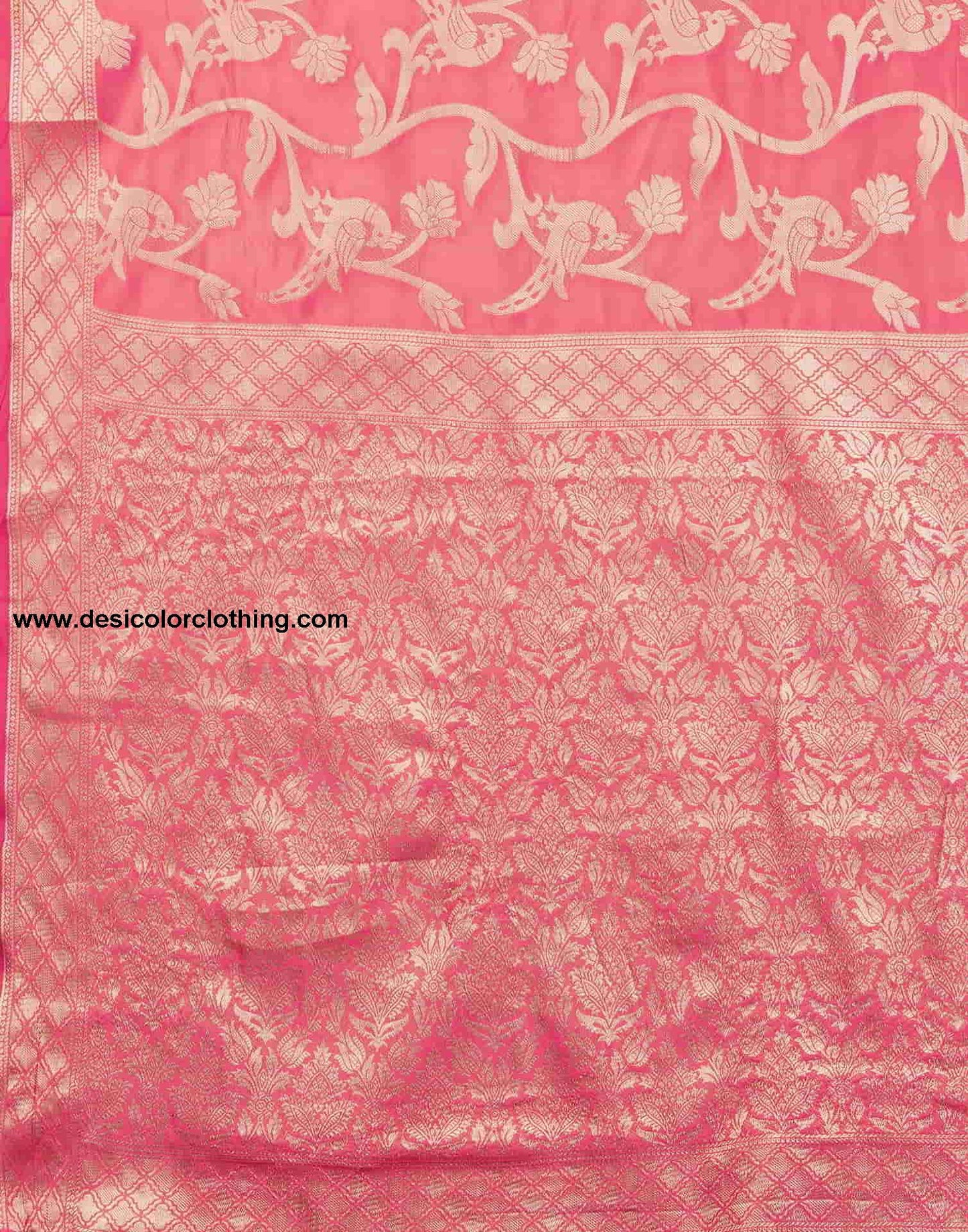 Pink Banarasi Silk Woven Saree