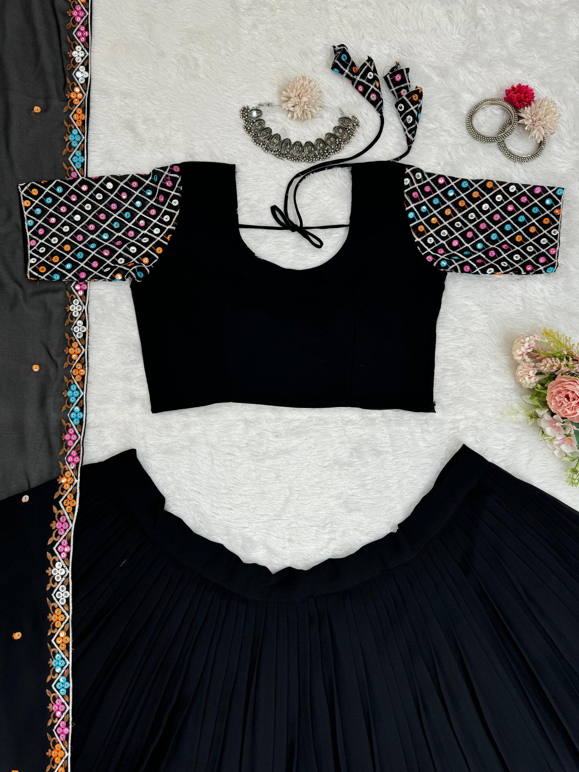 Product Image - Designer Georgette Lehenga Choli - QRC Series