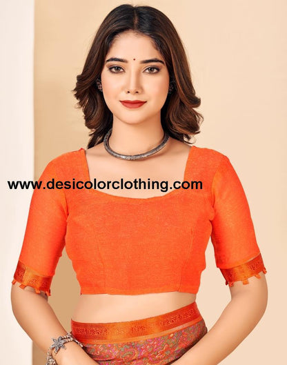 Rust Georgette Printed Sarees