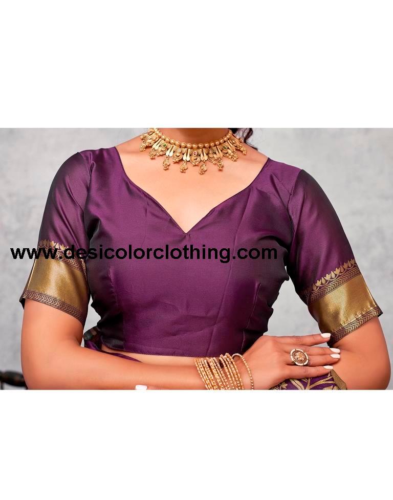 Golden Silk Woven Saree
