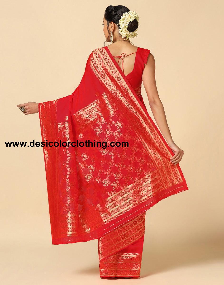Red Silk Saree