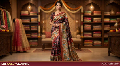 Product Image - Elegant Pochampally Silk Fancy Sarees - 4