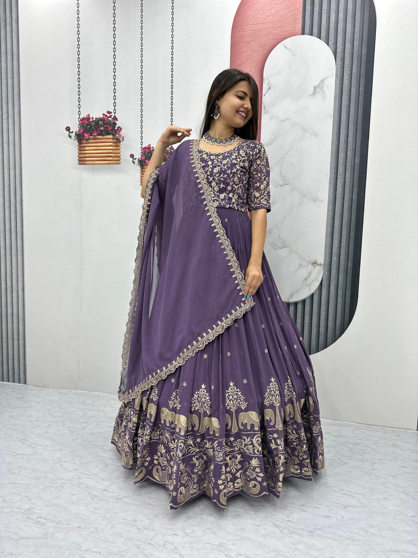 Product Image -  Designer Georgette Festival Gown