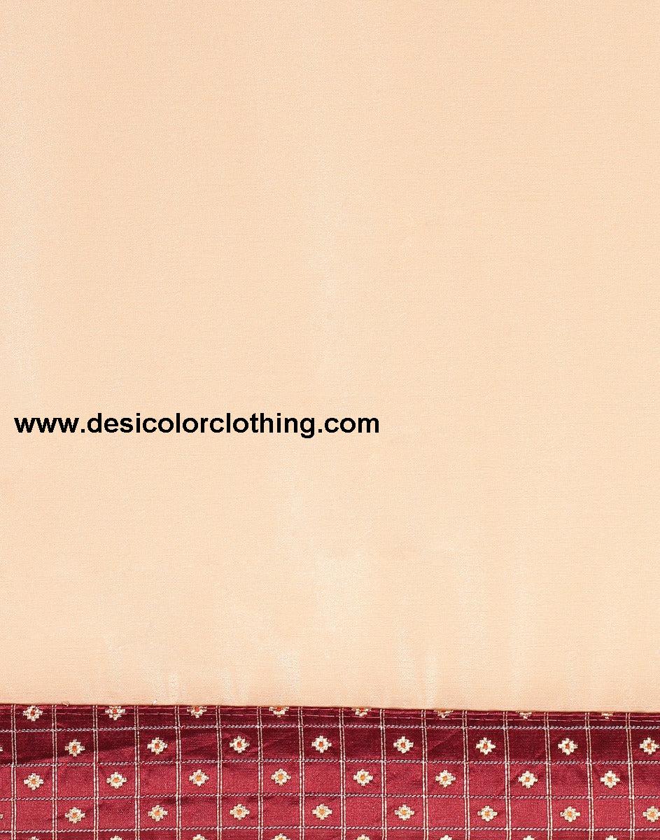Beige Banarasi Chiffon Saree