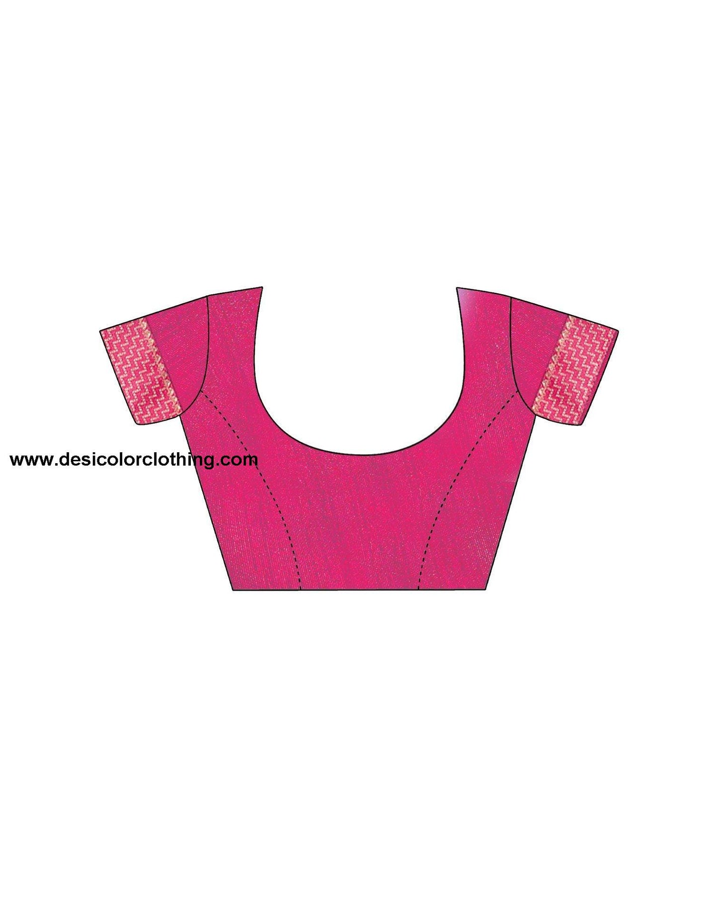 Pink Plain Lycra Saree