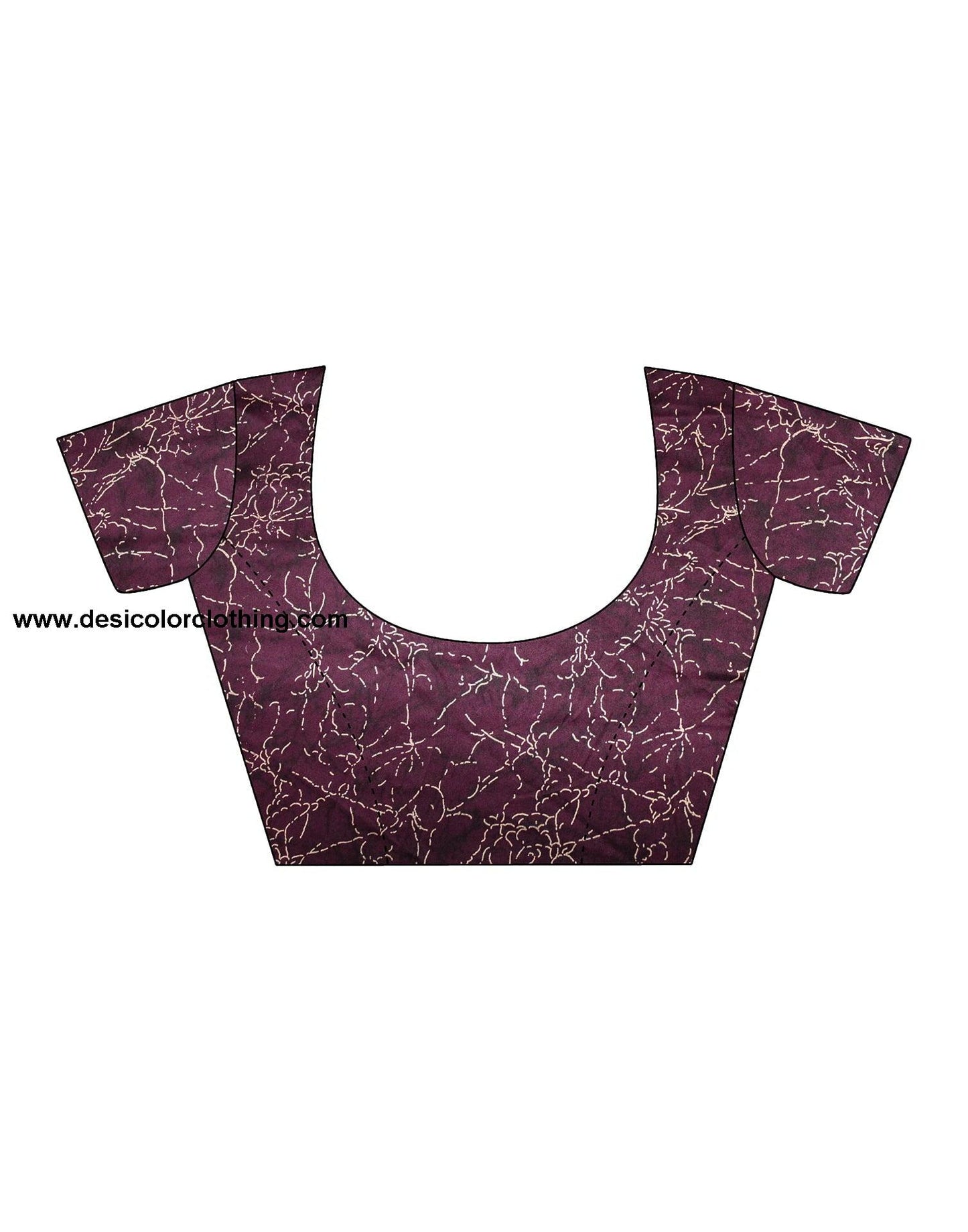 Wine Georgette Printed Saree