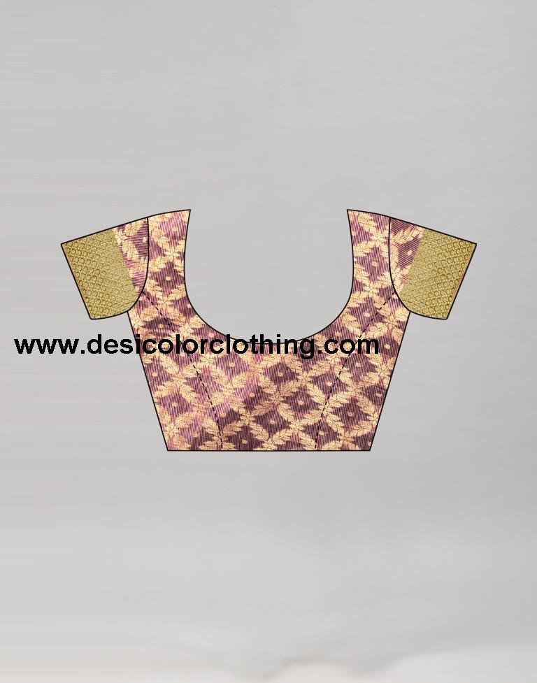 Purple Coloured Banarasi Cotton Silk Saree