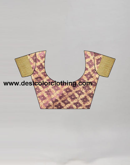 Purple Coloured Banarasi Cotton Silk Saree