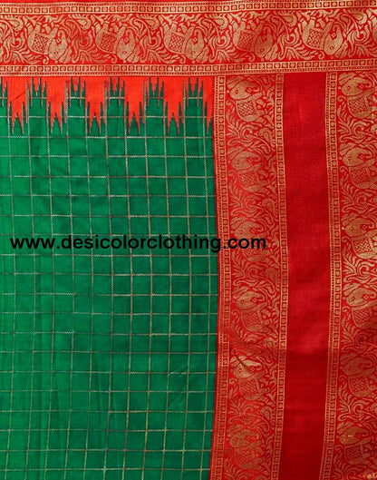 Red Silk Printed Saree