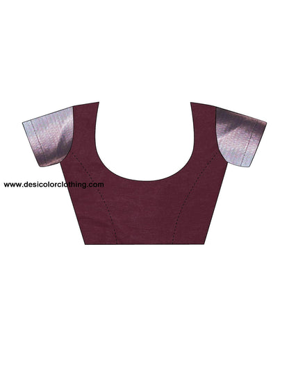 Silver Jacquard Silk Saree