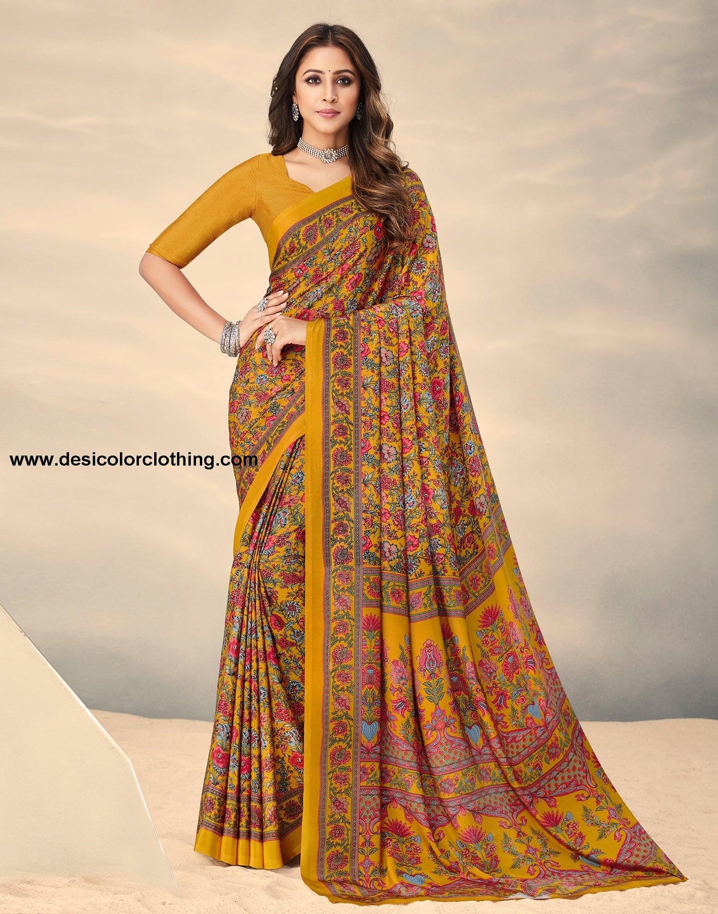 Turmeric Yellow Silk Saree