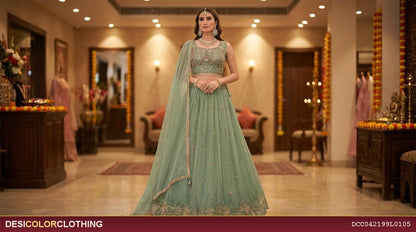 Product Image - Elegant Designer Heavy Stone Work Lehenga - Limited Edition - 1