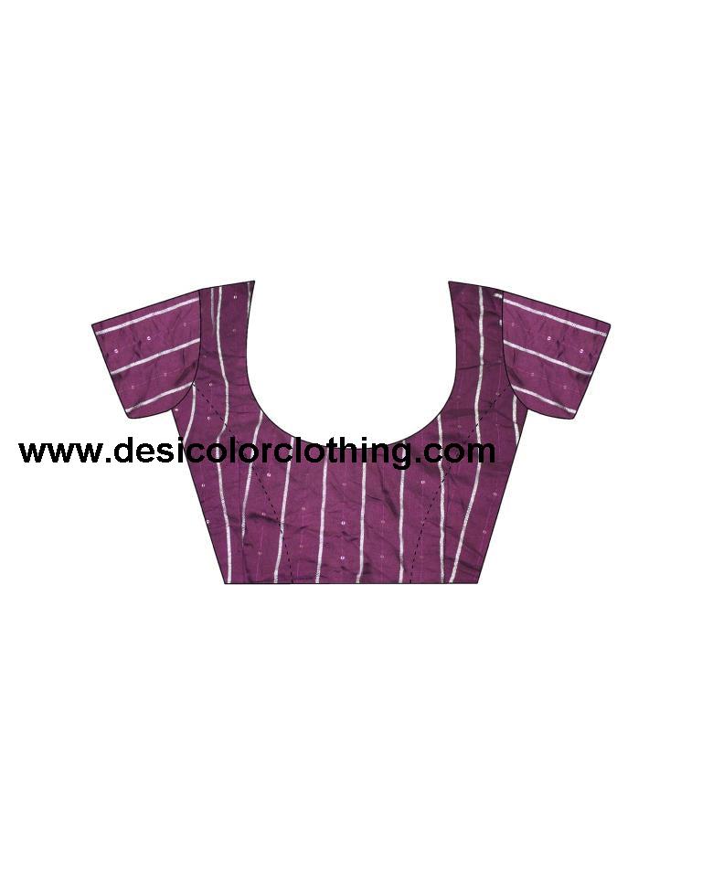 Deep Magenta Georgette Plain Saree