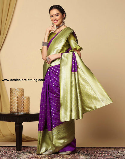 Purple Silk Saree