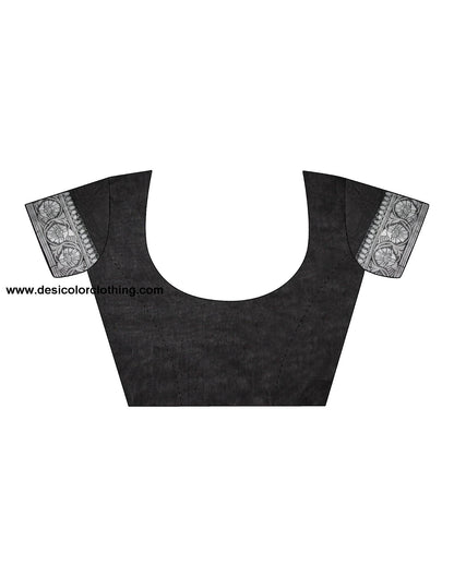 Black Silk Weaving Saree