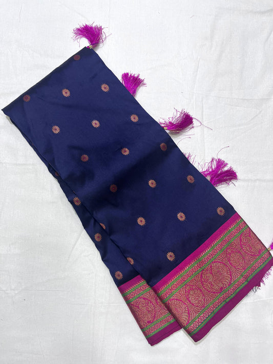 Product Image - Exquisite Soft Silk Saree with Paithani Meenakari Weaves - Festive Wear