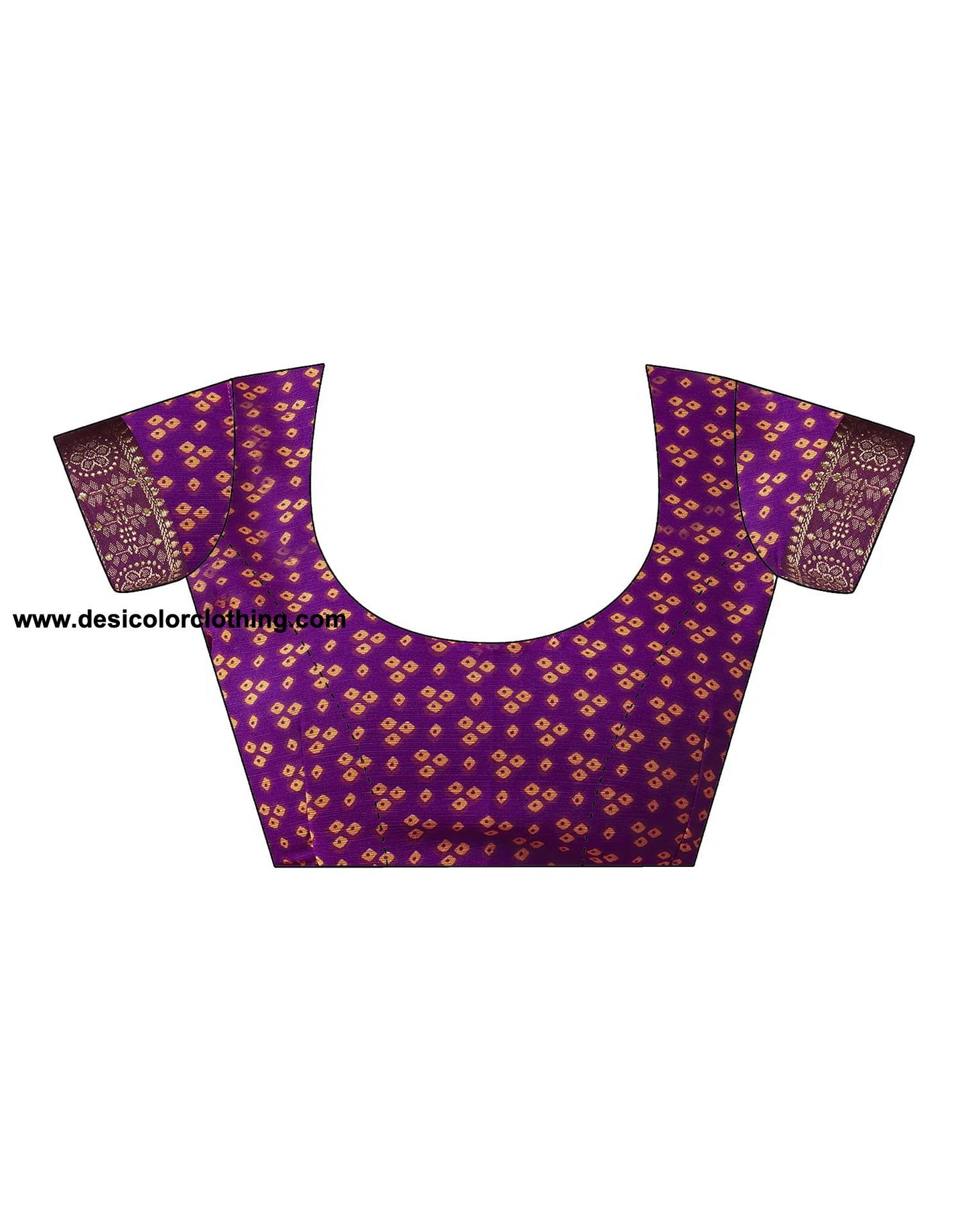 Purple Bandhani Chiffon Saree