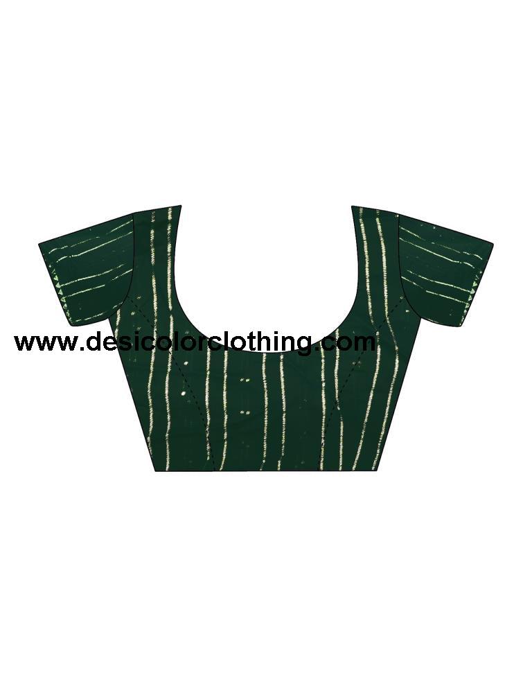 Pista Green Chanderi Printed Ready To Wear
