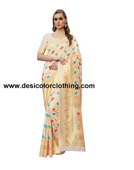 Beige Silk Saree | 1425S102