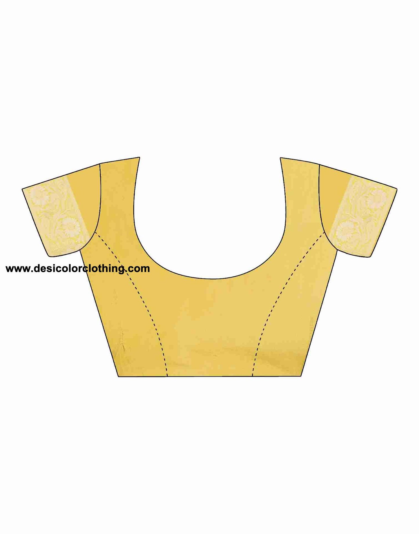 Yellow Cotton Plain Saree