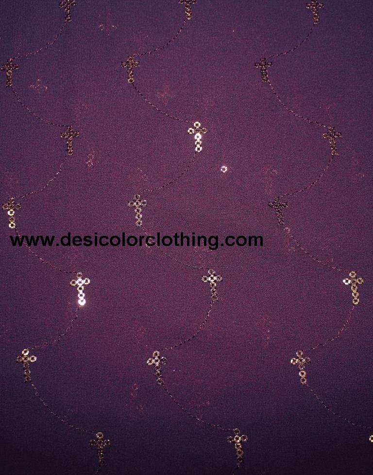 Deep Purple Georgette Plain Saree