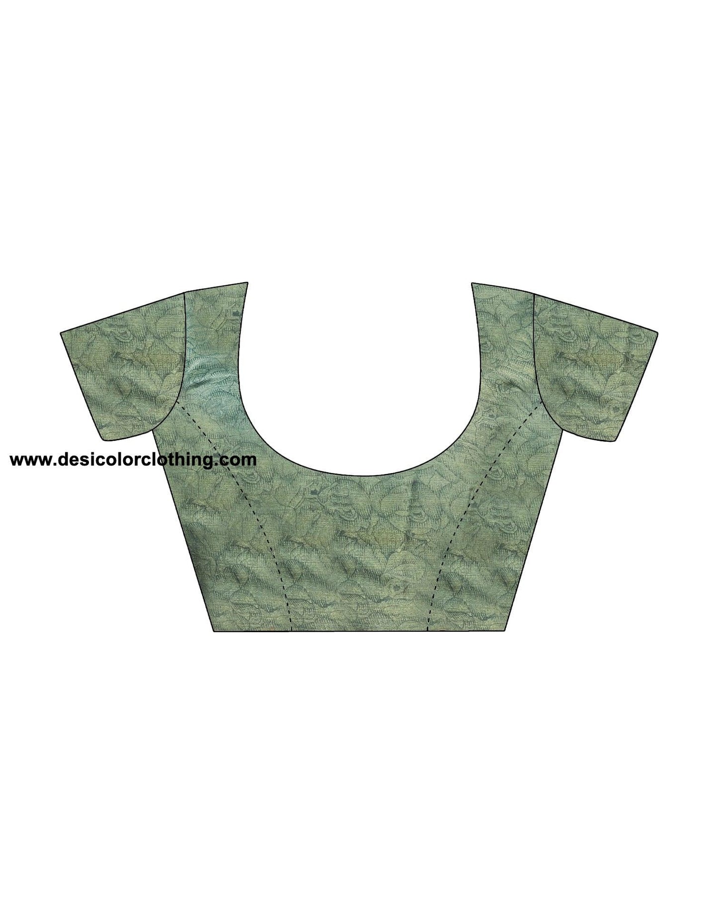 Teal Green Chiffon Printed Saree
