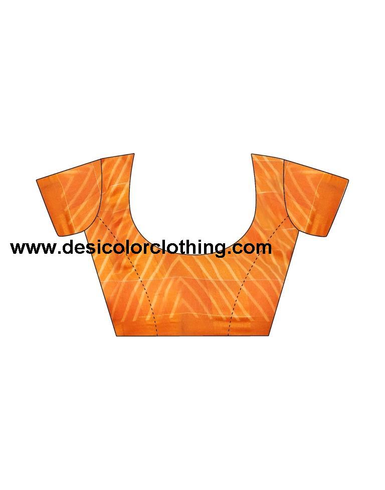 Turmeric Cotton Printed Saree