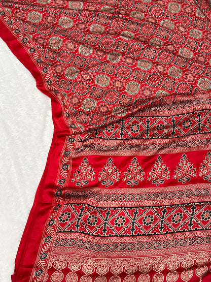 Product Image - Elegant Semi Gajji Bandhej Silk Saree - Perfect Ethnic Wear